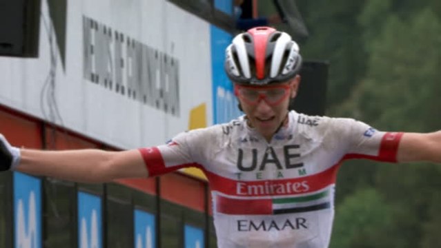 Pogacar takes stage nine, Quintana rides into the red jersey