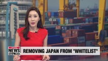 S. Korea on track toward removing Japan from 