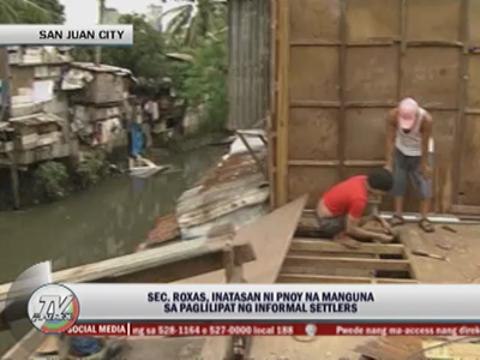 San Juan City informal settlers relocate peacefully