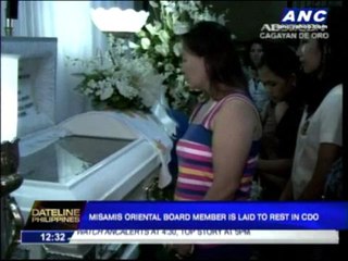 Emotional tribute for CDO blast victim