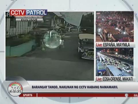 Gun-toting 'tanod' in Tondo caught on CCTV