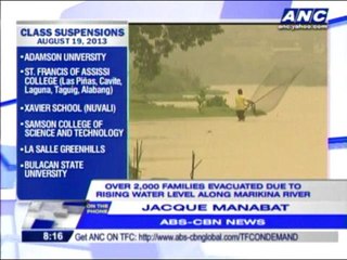 Over 2,000 families evacuated in Marikina