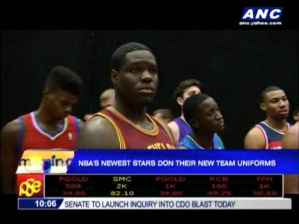 NBA rookies show off new uniforms