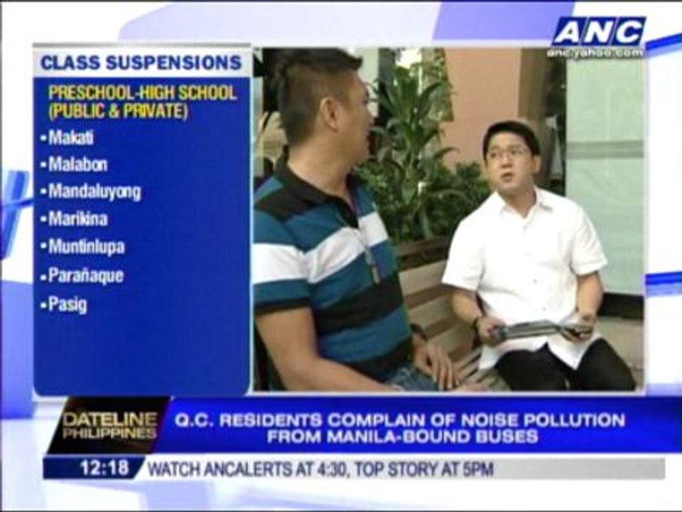 Noise pollution from Manila-bound buses hit