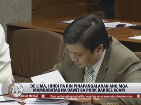 De Lima urged to name lawmakers in 'pork barrel scam'