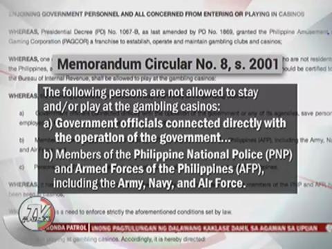 EXCL: Video of LTO chief in casino goes viral