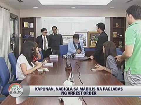 De Lima: Napoles tipped off on arrest order