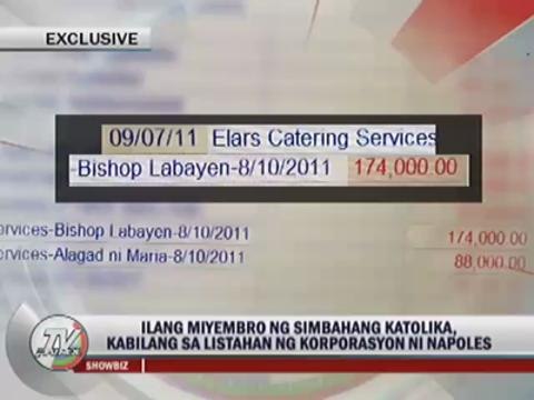 EXCL: Priests tagged as Napoles firm beneficiaries