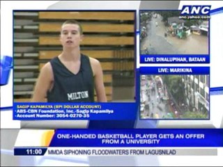 One-handed player gets offer from university