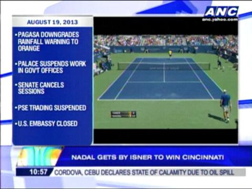 Nadal gets by Isner to win Cincinnati