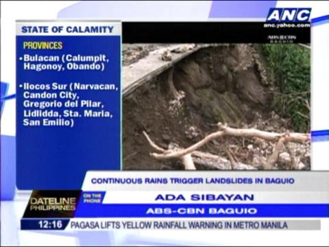 Continuous rains trigger landslides in Baguio