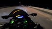 Motorbike Bounces off Barrier at High Speed