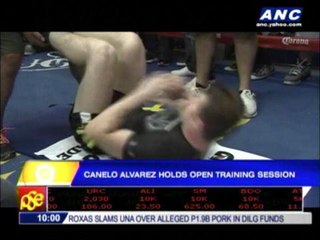 Canelo Alvarez holds open training session