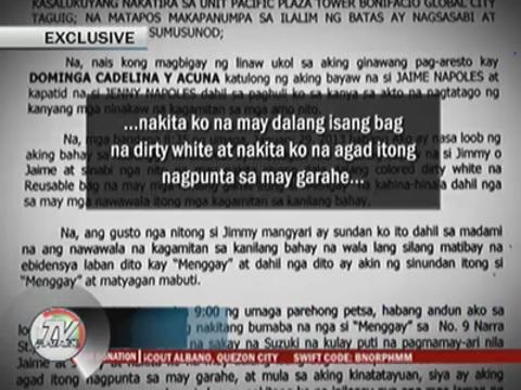 Napoles helper jailed over P500K bags, clothes