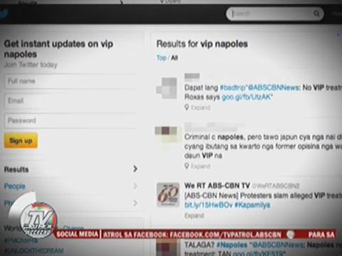 Netizens bash alleged Napoles 'VIP treatment'
