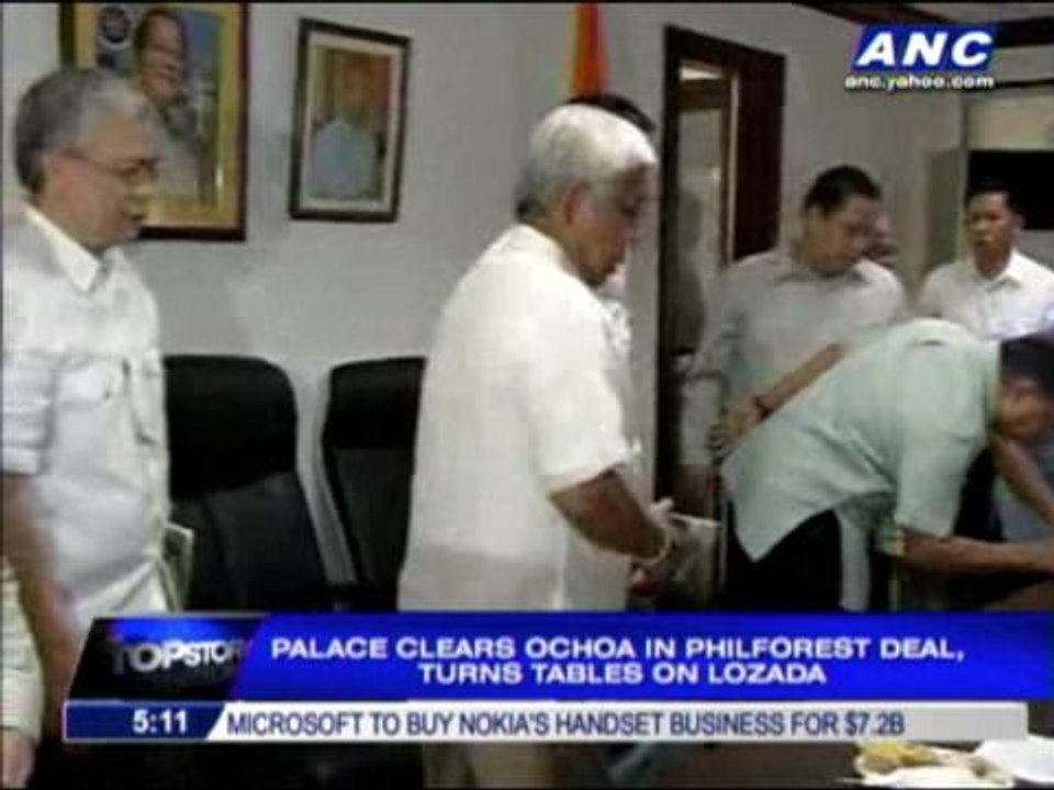 Palace clears Ochoa, turns tables on LozadaPalace clears Ochoa, turns tables on Lozada