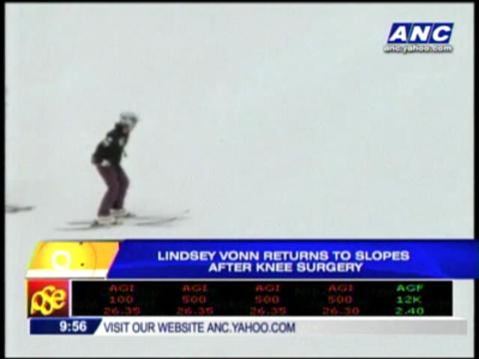 Lindsey Vonn returns to slopes after knee surgery