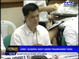 Palace: Gov't more transparent now