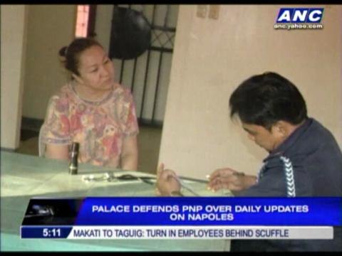 Palace defends PNP over daily updates on Napoles