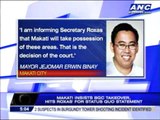 Binay slams Roxas for BGC 'status quo' statement