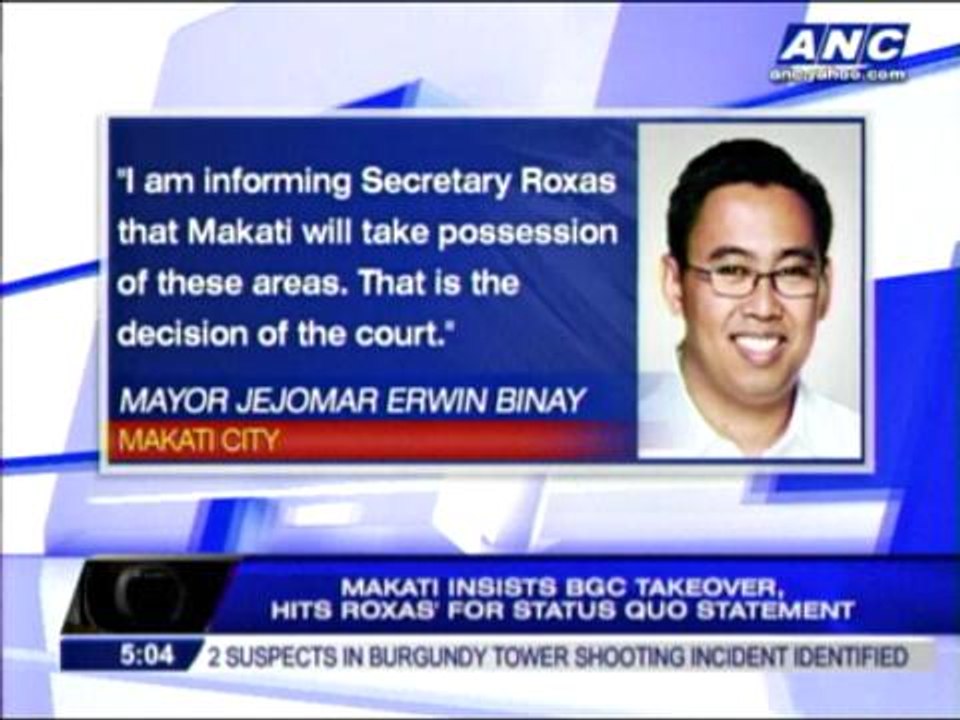 Binay slams Roxas for BGC 'status quo' statement