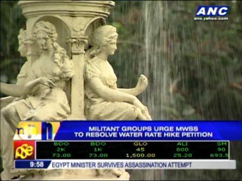 Militant groups urge MWSS to resolve water rate hike petition