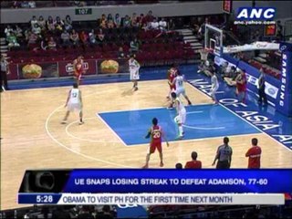 UE snaps losing streak, dominates Adamson
