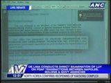 De Lima conducts direct examination of Benhur Luy