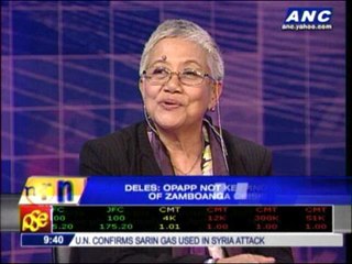 OPAPP not keeping out of Zamboanga crisis