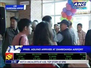 PNoy arrives at Zamboanga airport