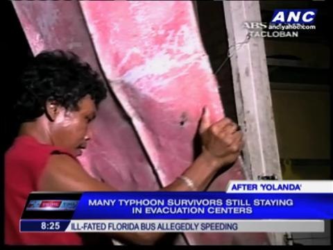 Many 'Yolanda' survivors still in evacuation centers