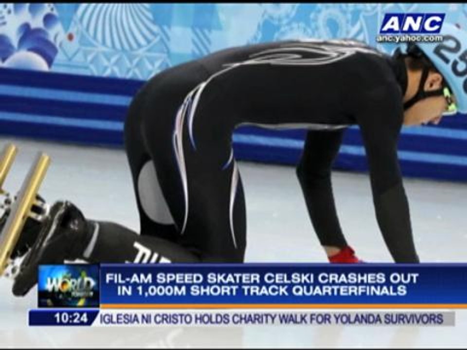 Fil-Am skater Celski crashes out of short track quarters