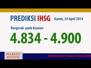 Prediksi IHSG Kamis, 24 April 2014
