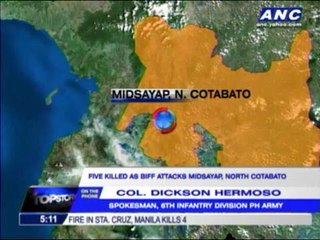 5 killed in BIFF-military clash in North Cotabato