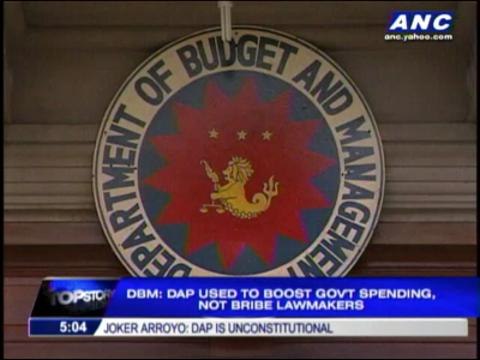 DAP not used to bribe lawmakers: DBM
