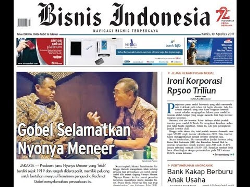 Rachmat Gobel Selamatkan Nyonya Meneer - Bisnis Pagi Edisi 10 Agustus 2017 Bagian (2/3)