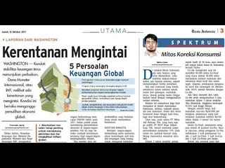 Pemulihan Ekonomi Global - Bisnis Pagi Edisi 13 Oktober 2017 (2/3)