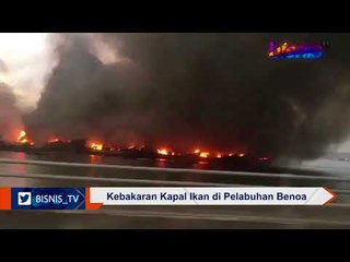 Kebakaran Kapal Ikan di Pelabuhan Benoa