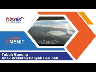 Tubuh Gunung Anak Krakatau Banyak Berubah