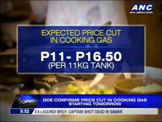 Descargar video: DOE: Prices of cooking gas set to go down