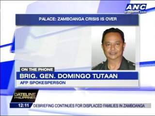 Palace: Zamboanga crisis is over
