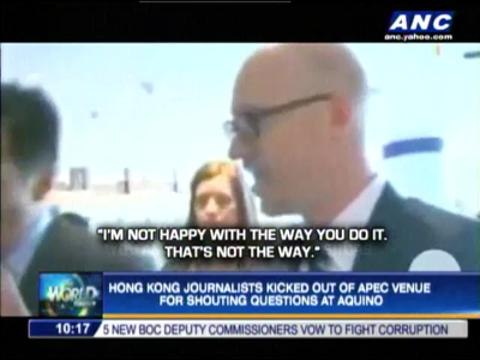 WATCH: HK journos kicked out of APEC for heckling PNoy