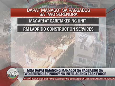 Two Serendra owner may face charges over blast