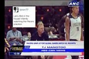 TJ Manotoc gives details of Pacers, Rockets practice