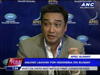 PNoy leaving for Indonesia on Sunday