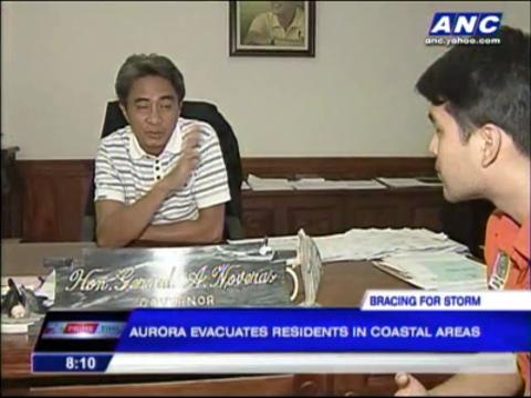 'Santi' to make landfall in Aurora