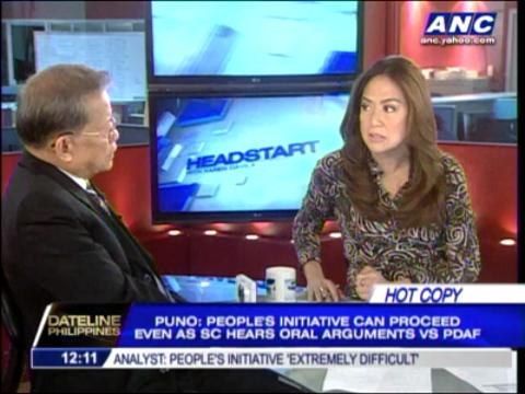 Ex-CJ Puno- People's Initiative vs pork can succeed