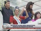 Rains, confetti shower down on Megan's homecoming parade