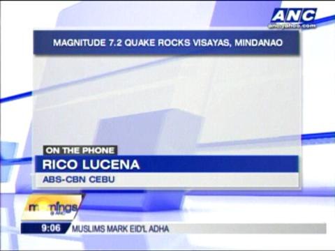 Magnitude 7.2 quake rocks Visayas, Mindanao