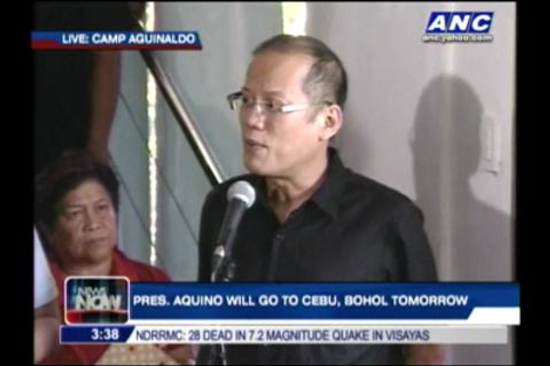 PNoy to visit quake-ravaged Bohol, Cebu